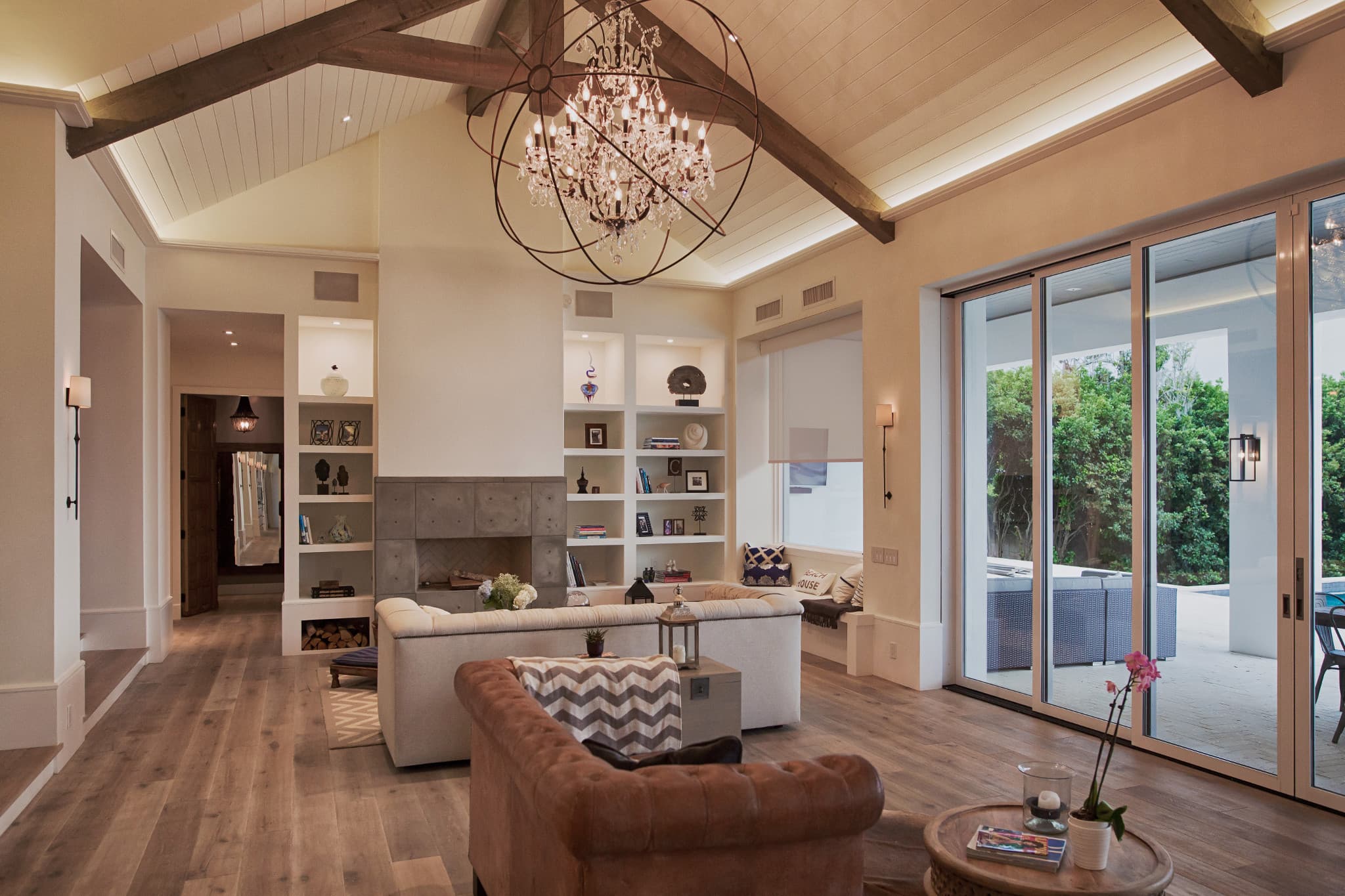 Modern Great Room Motorized Shades