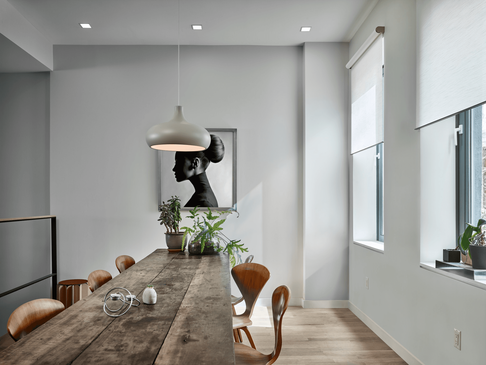 Roman Shades Dining Room